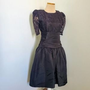 Vintage 5 Lace Dress Formal Victorian Style